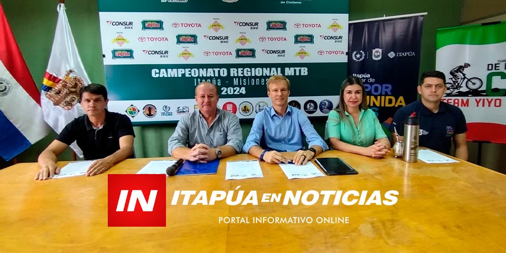 Imagen de la nota de Itapúa Noticias sobre lanzamiento del Campeonato Regional MTB de ciclismo