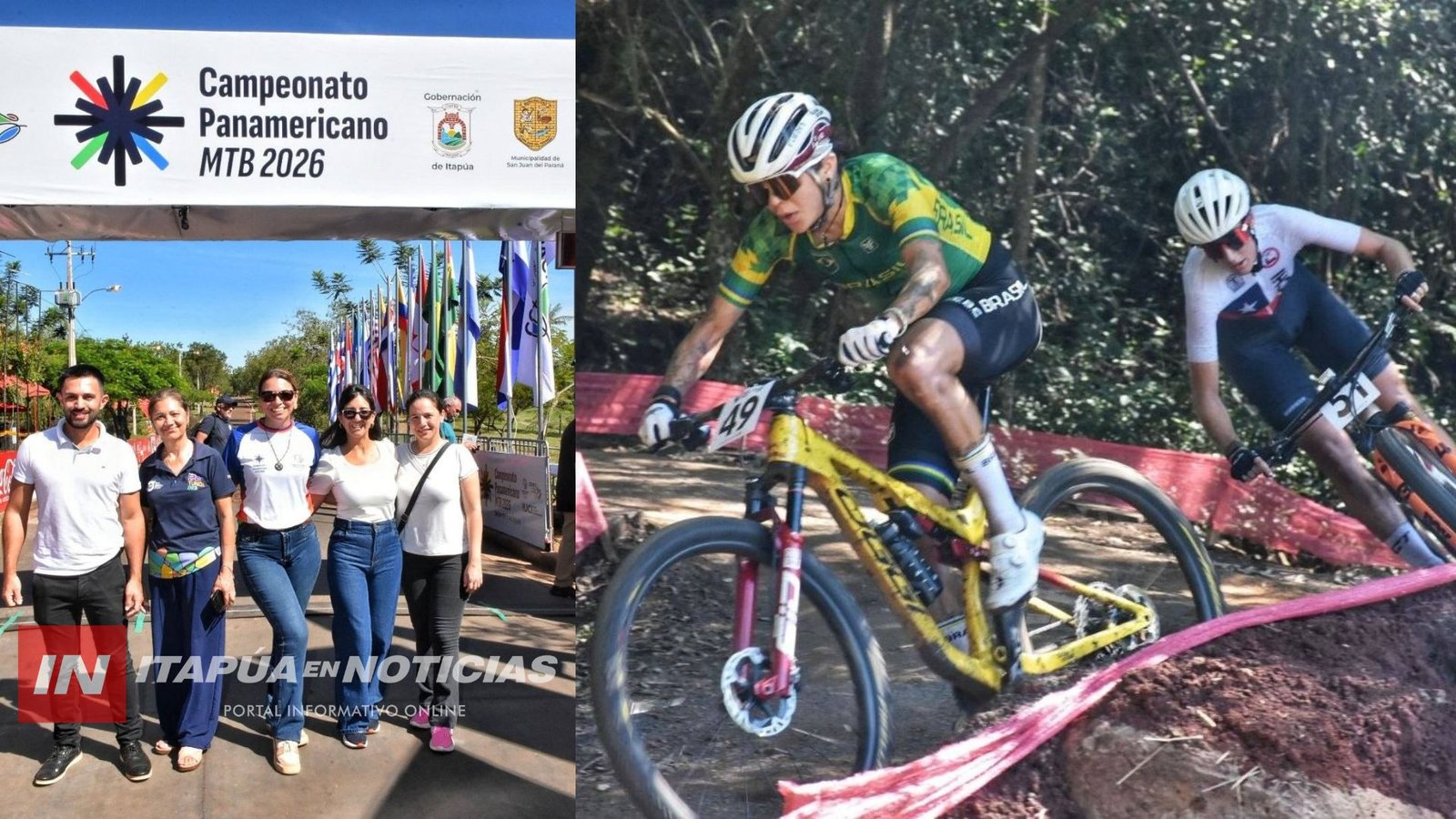 Imagen de la nota de Itapúa Noticias sobre Itapúa como sede internacional del ciclismo de montaña